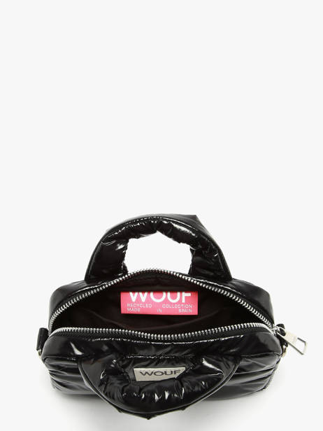 Cross Body Tas Glossy Gerecycleerd Polyester Wouf Zwart glossy BM250023 ander zicht 2